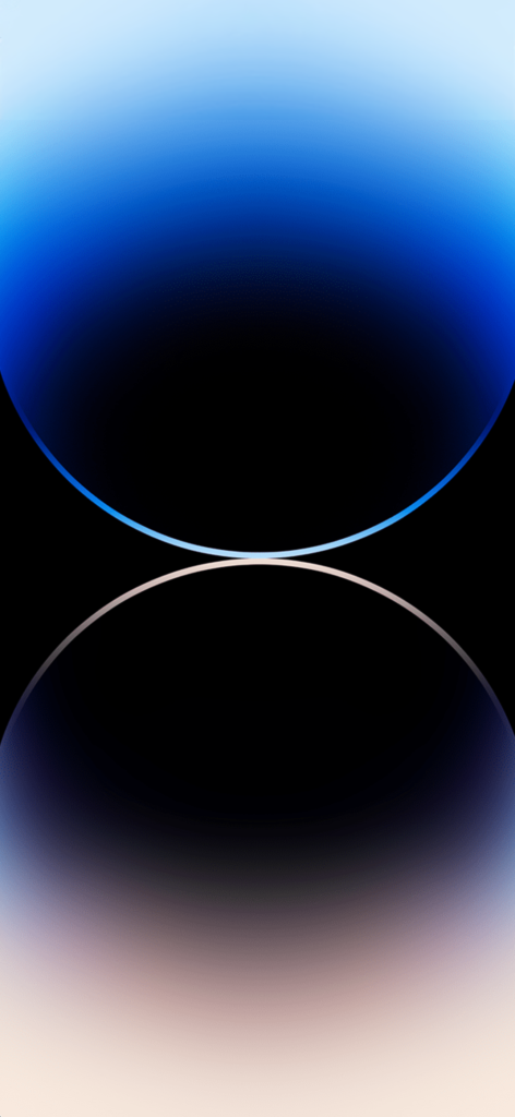 Abstract image featuring a gradient with deep blue transitioning into light blue at the top and fading into black in the center. Below, the gradient mirrors with a beige hue transitioning into black, creating a symmetrical, reflective appearance.
