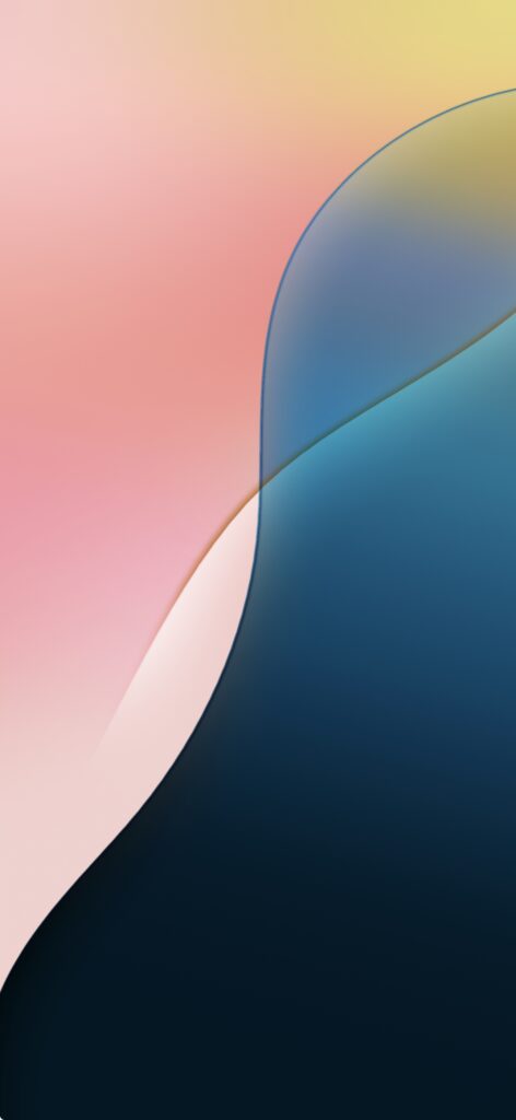 An abstract image featuring smooth curves and gradients. Warm pink tones blend on the left side, while cool blue tones appear on the right, separated by a soft, wavy line.
