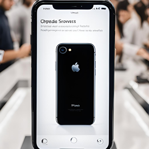 Customers crowd around the display to purchase the popular black iPhone model, now available for Rs 10,000 more than other colors